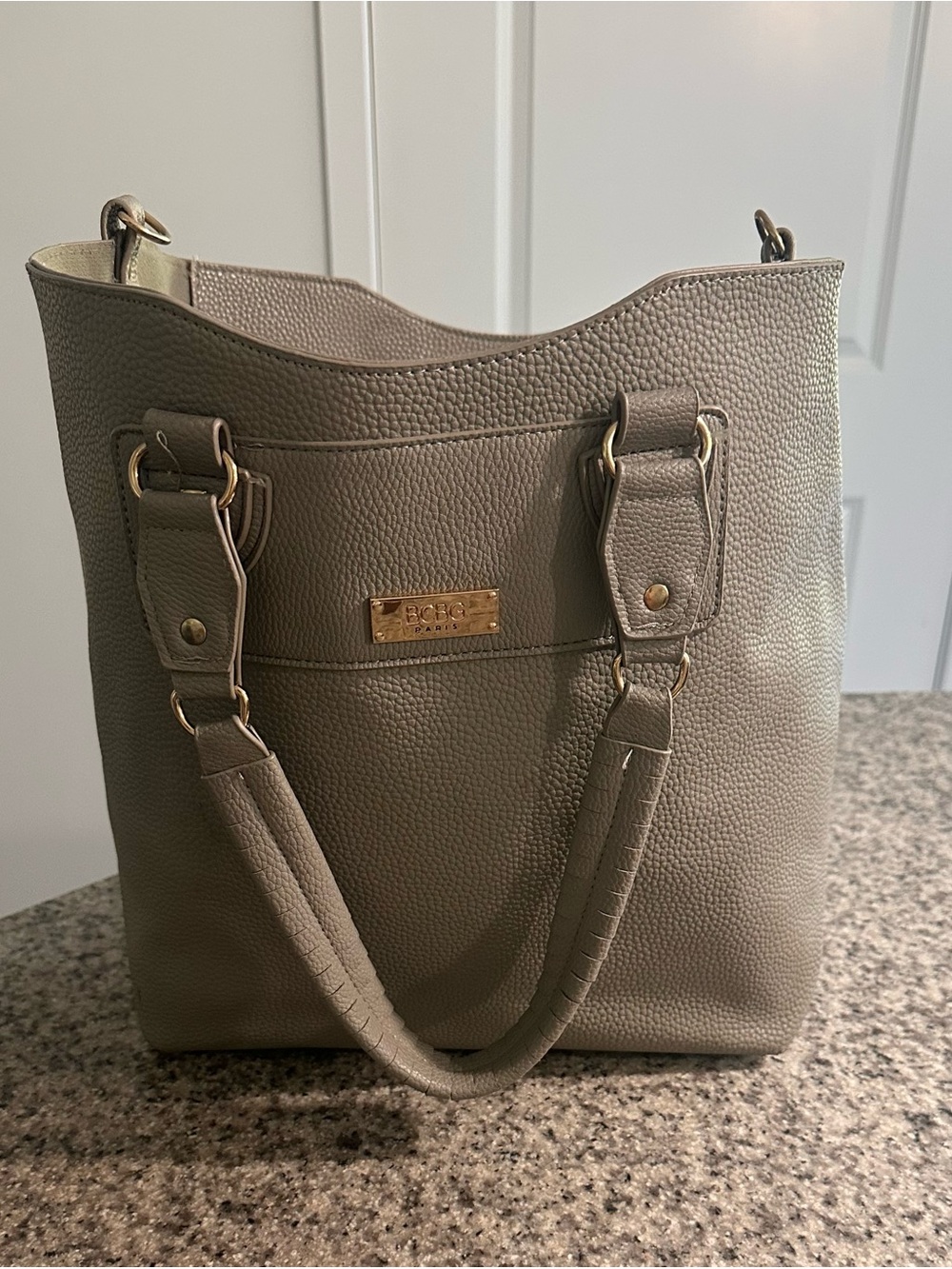 Bebe Grey Pebble  Large Tote